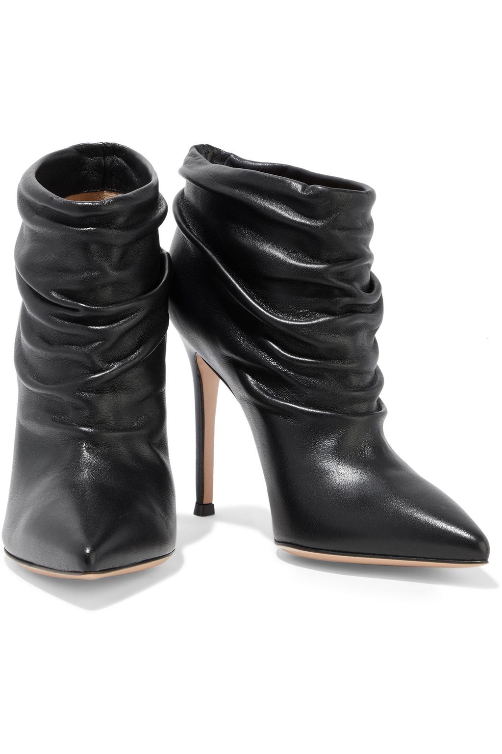 GIANVITO ROSSI Cyril ruched leather ankle boots
