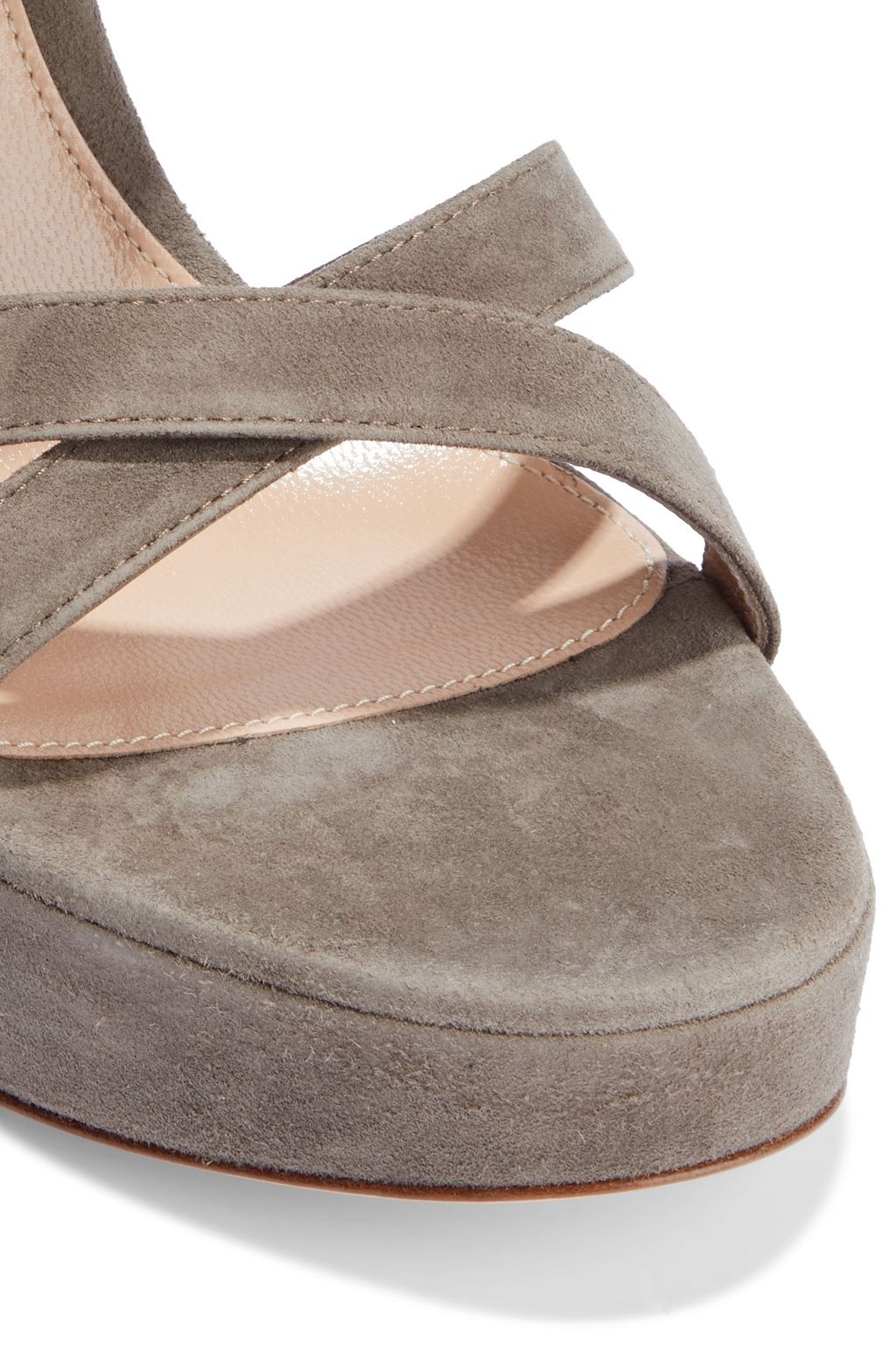 GIANVITO ROSSI Poppy 100 suede platform sandals