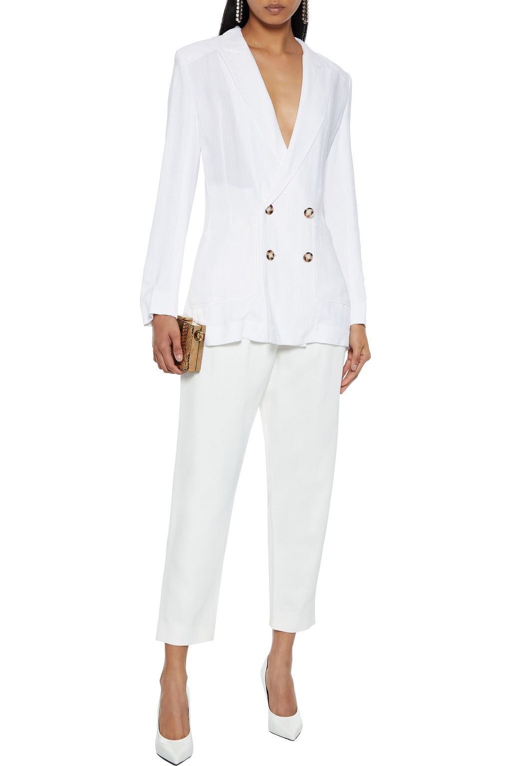 ROLAND MOURET Talbot double-breasted jacquard blazer