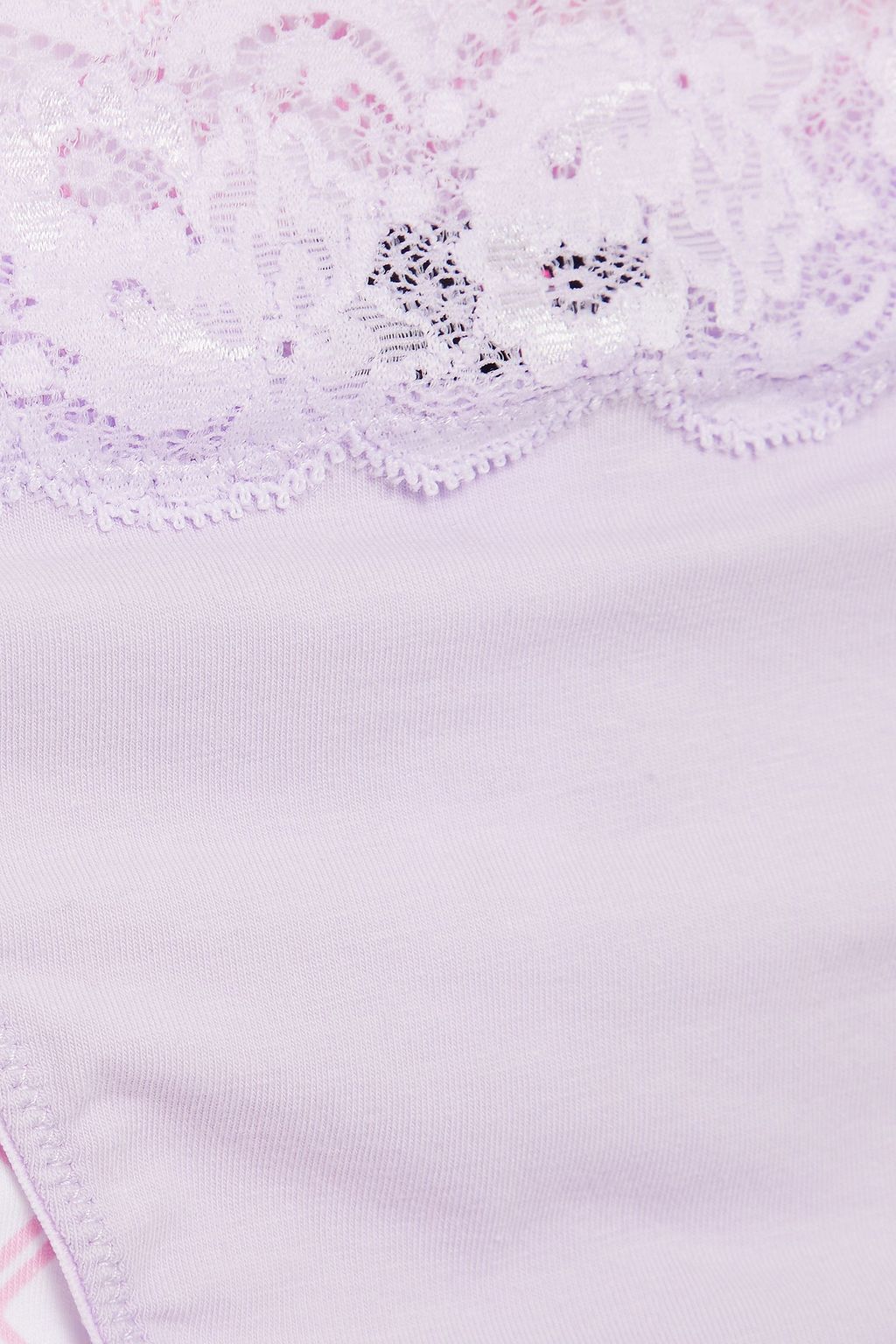 COSABELLA Hannah set of three lace-trimmed printed stretch-cotton jersey mid-rise thongs