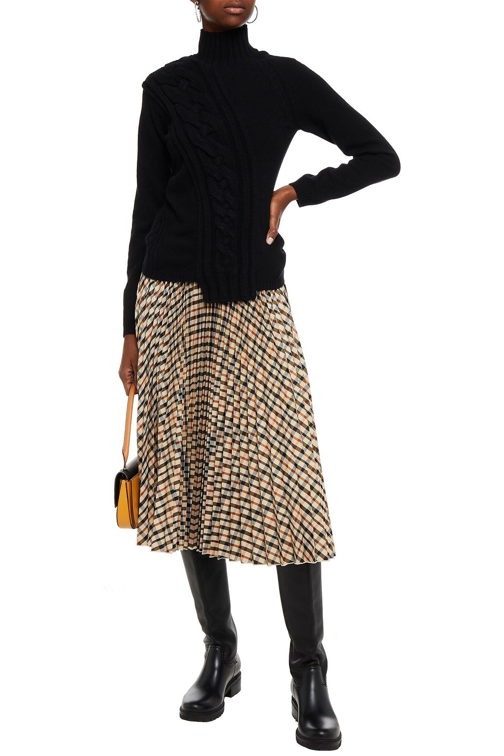 VIVETTA Cable-knit wool turtleneck sweater