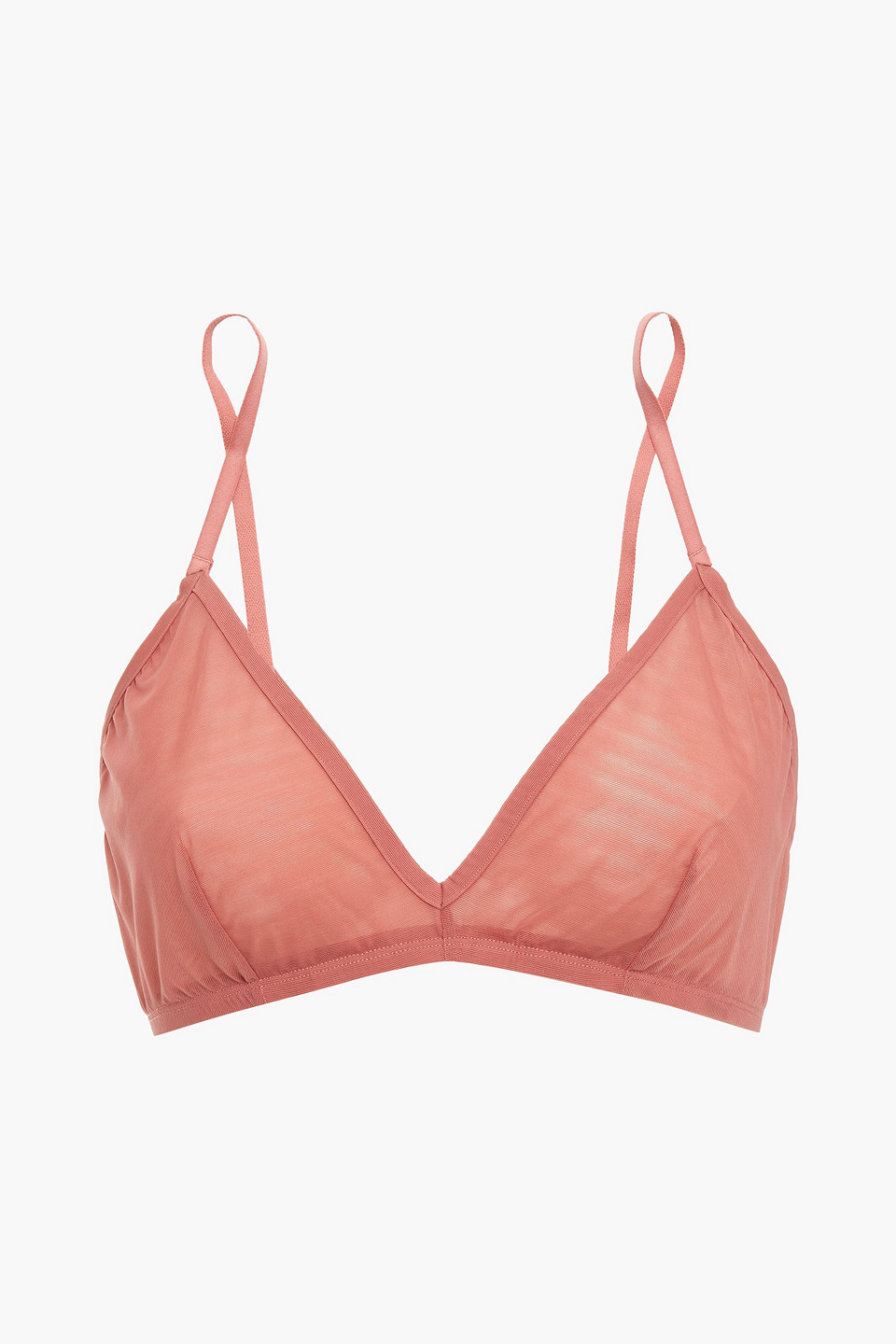 Commando Stretch-tulle Triangle Bra In Pink