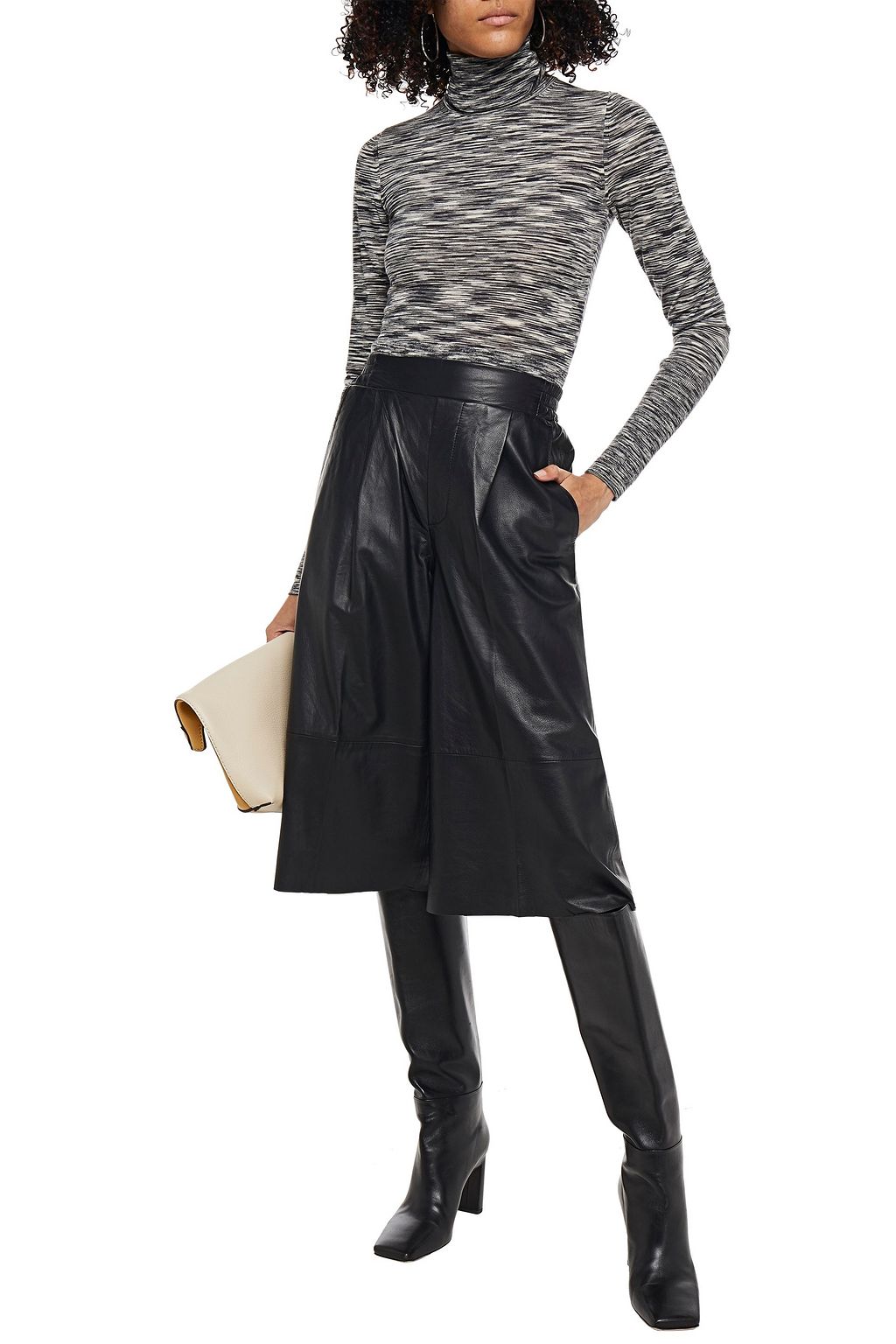 JOSEPH Marled wool turtleneck sweater