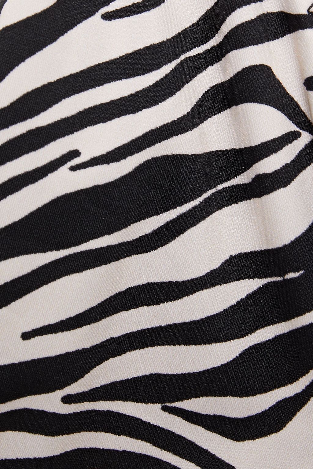 STELLA MCCARTNEY Wrap-effect zebra-print bikini top