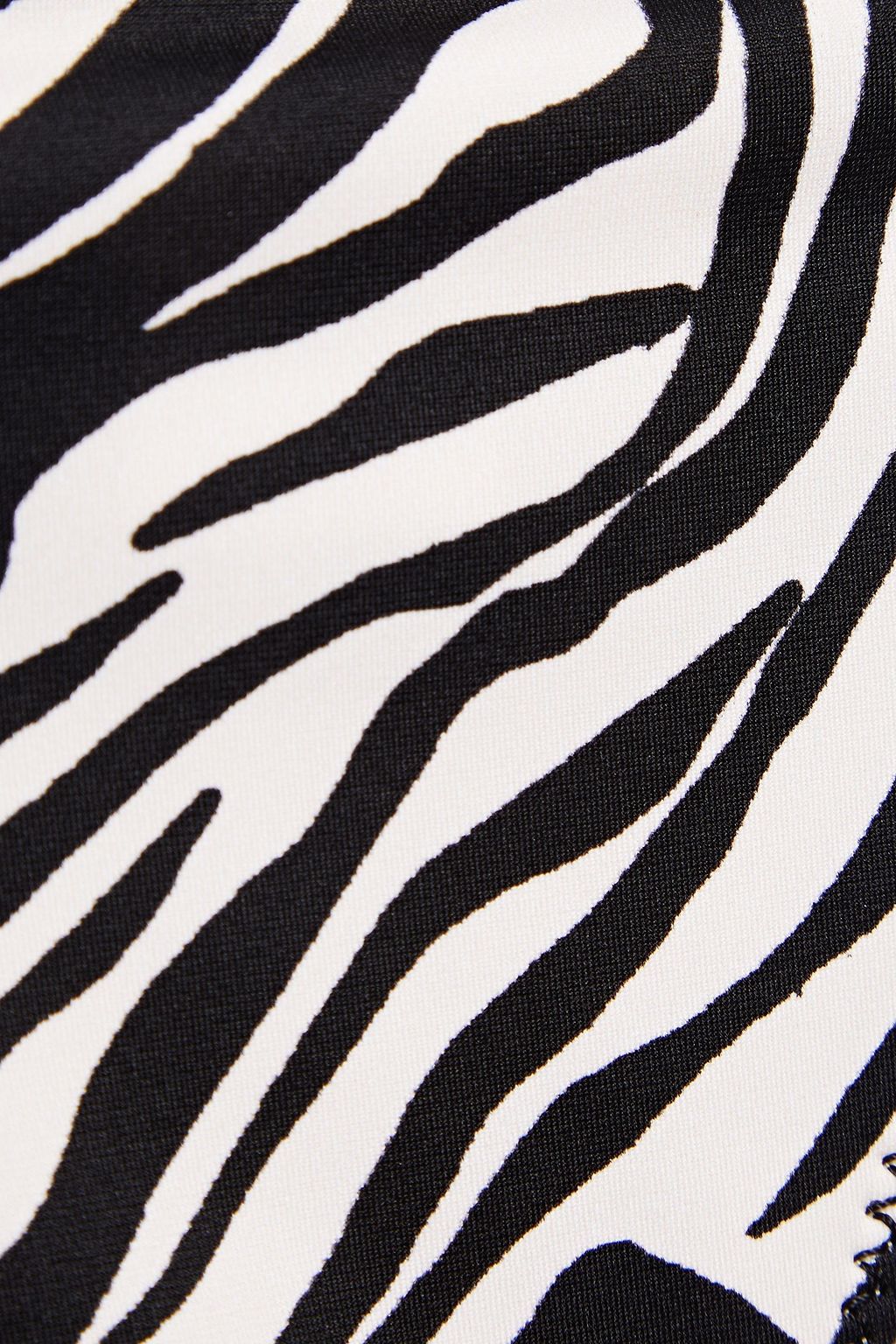 STELLA MCCARTNEY Jacquard-trimmed zebra-print low-rise bikini briefs