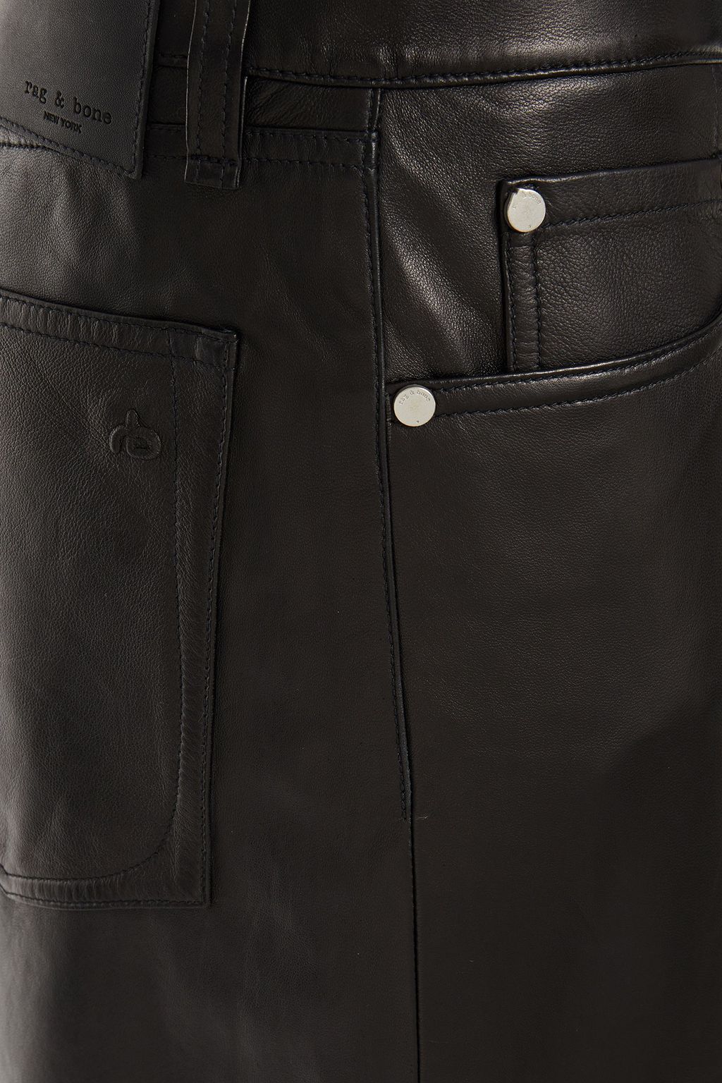 RAG & BONE Leather wide-leg pants