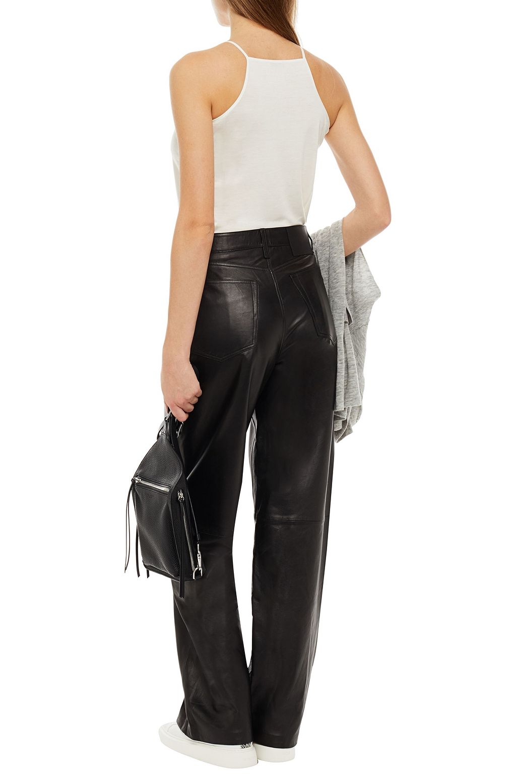 RAG & BONE Leather wide-leg pants