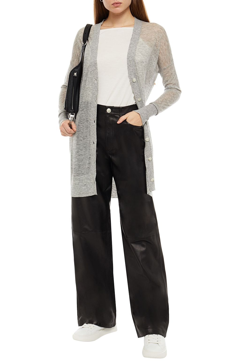RAG & BONE Leather wide-leg pants
