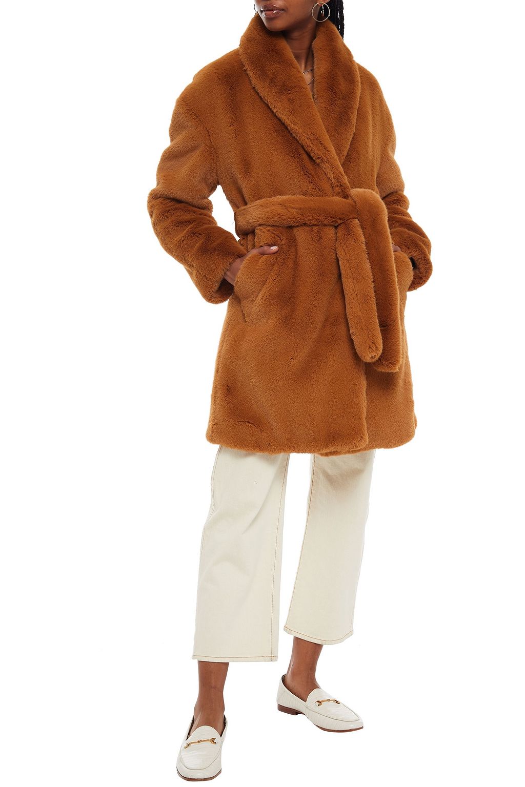 RAG & BONE Bijoux belted faux fur coat