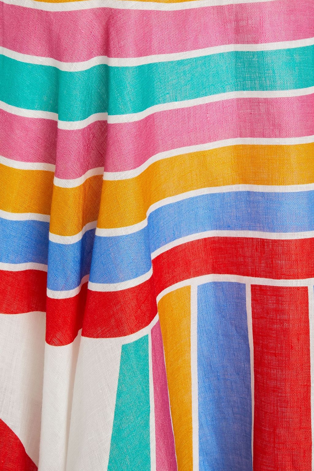 ZIMMERMANN Fiesta striped linen-voile halterneck midi dress