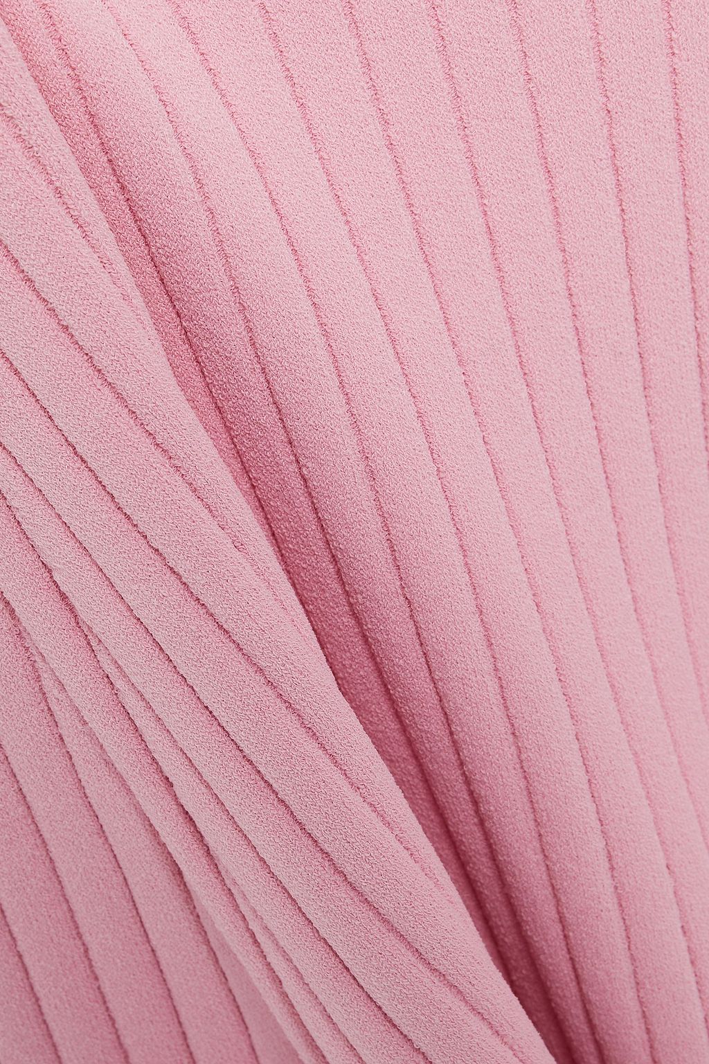 MCQUEEN Striped ribbed-knit midi skirt