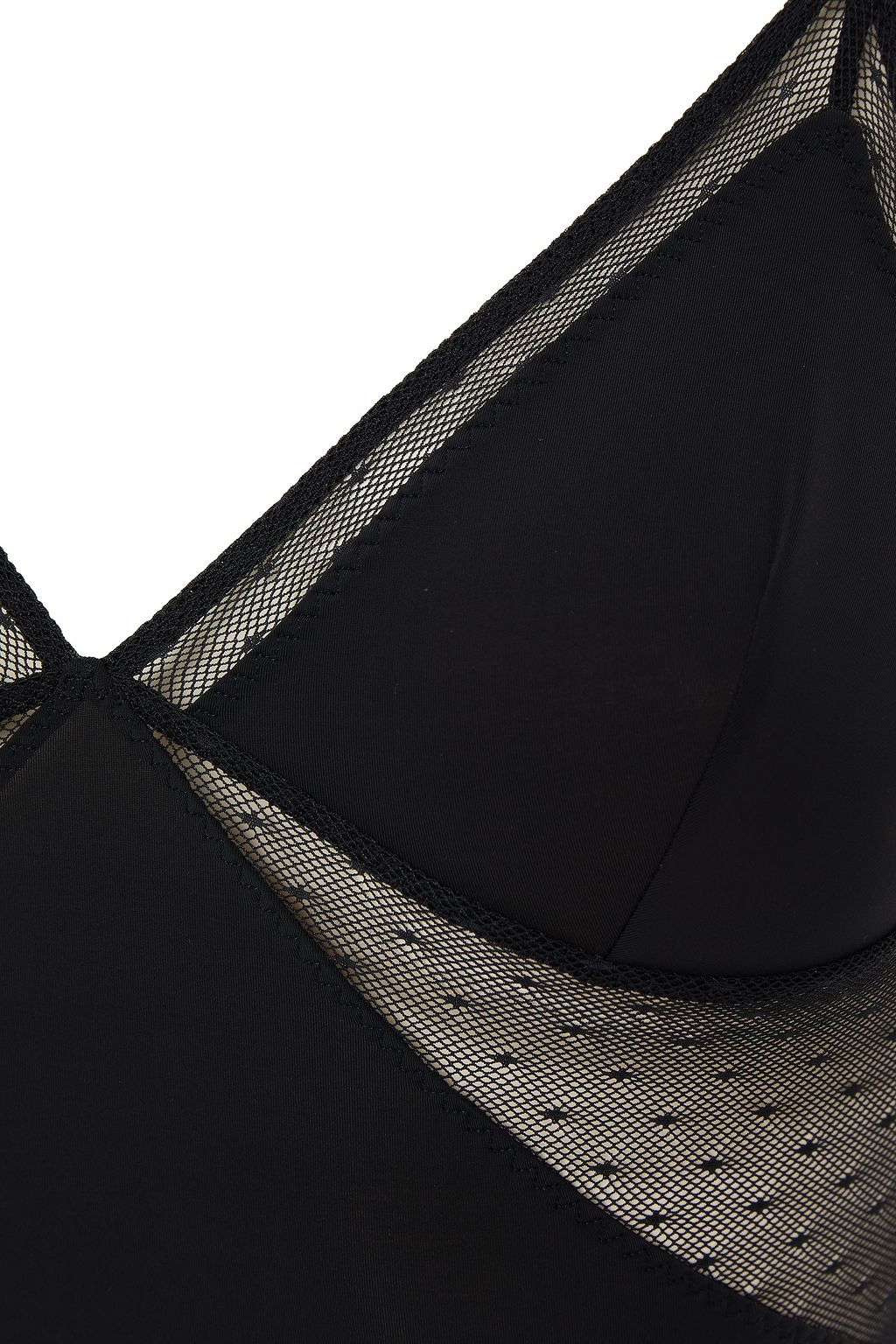 STELLA MCCARTNEY Jersey-paneled point d'esprit bralette