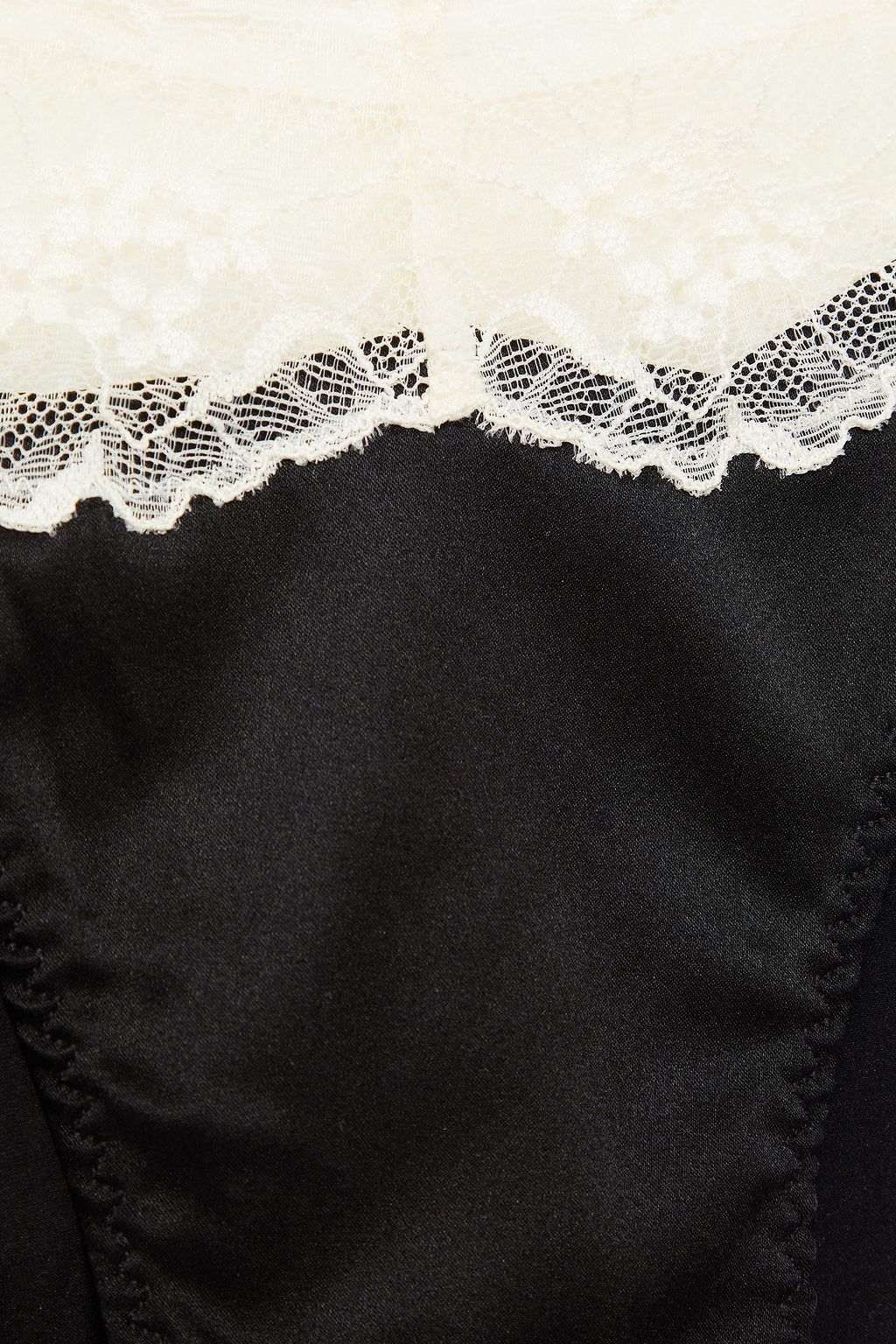 STELLA MCCARTNEY Kitty Charming lace-trimmed stretch-silk satin low-rise briefs