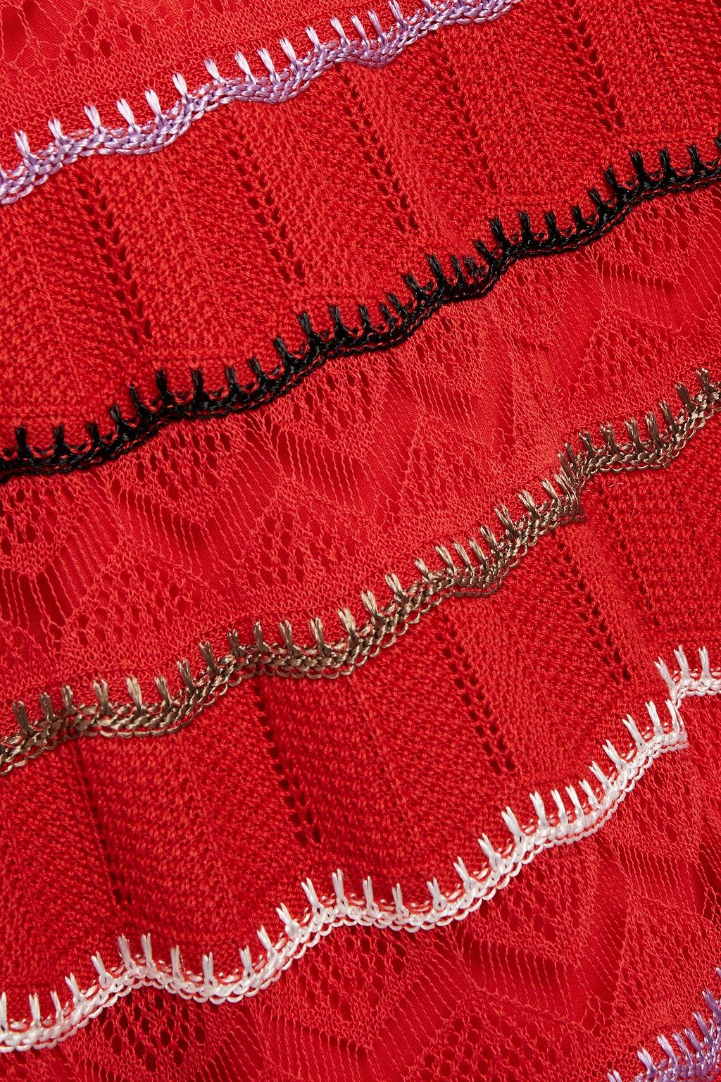 M MISSONI Crochet-knit cotton-blend mini dress