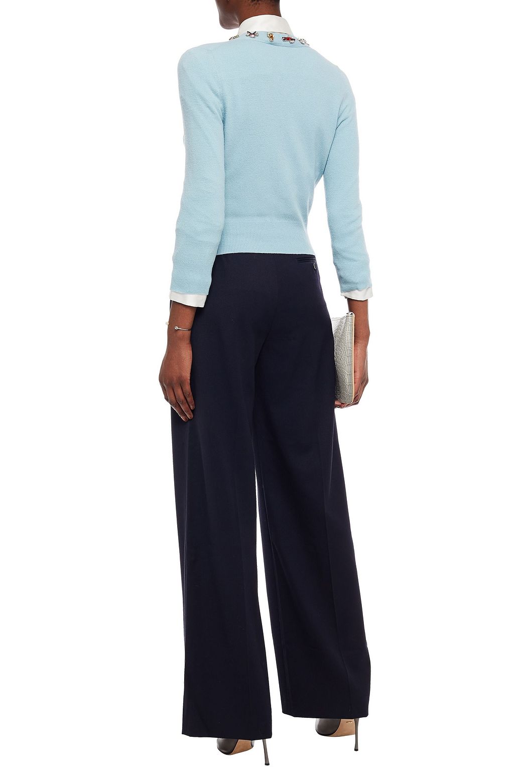MCQUEEN Cardigan aus Wolle mit Kristallverzierung