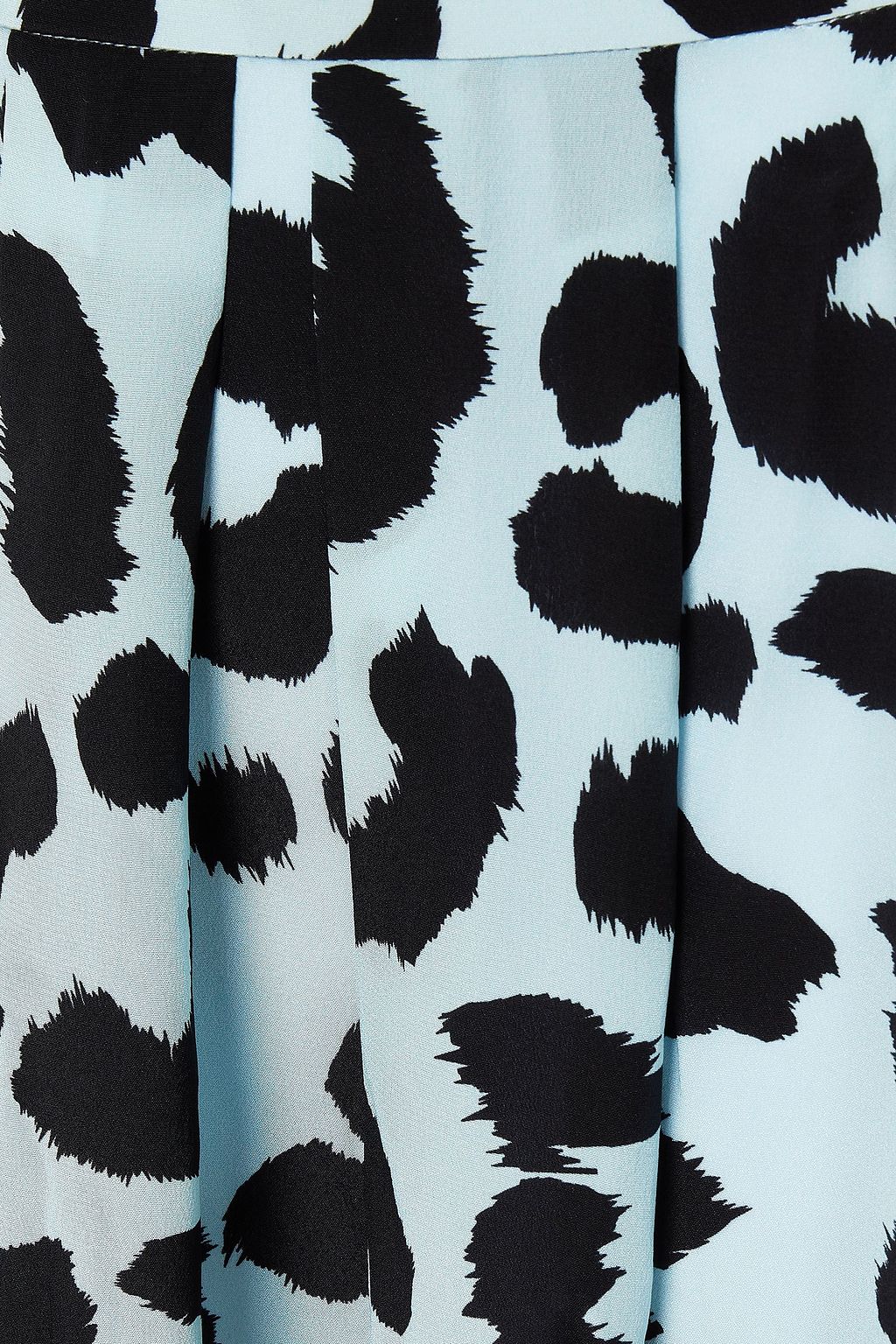 ÊTRE CÉCILE Pleated leopard-print silk-faille midi skirt