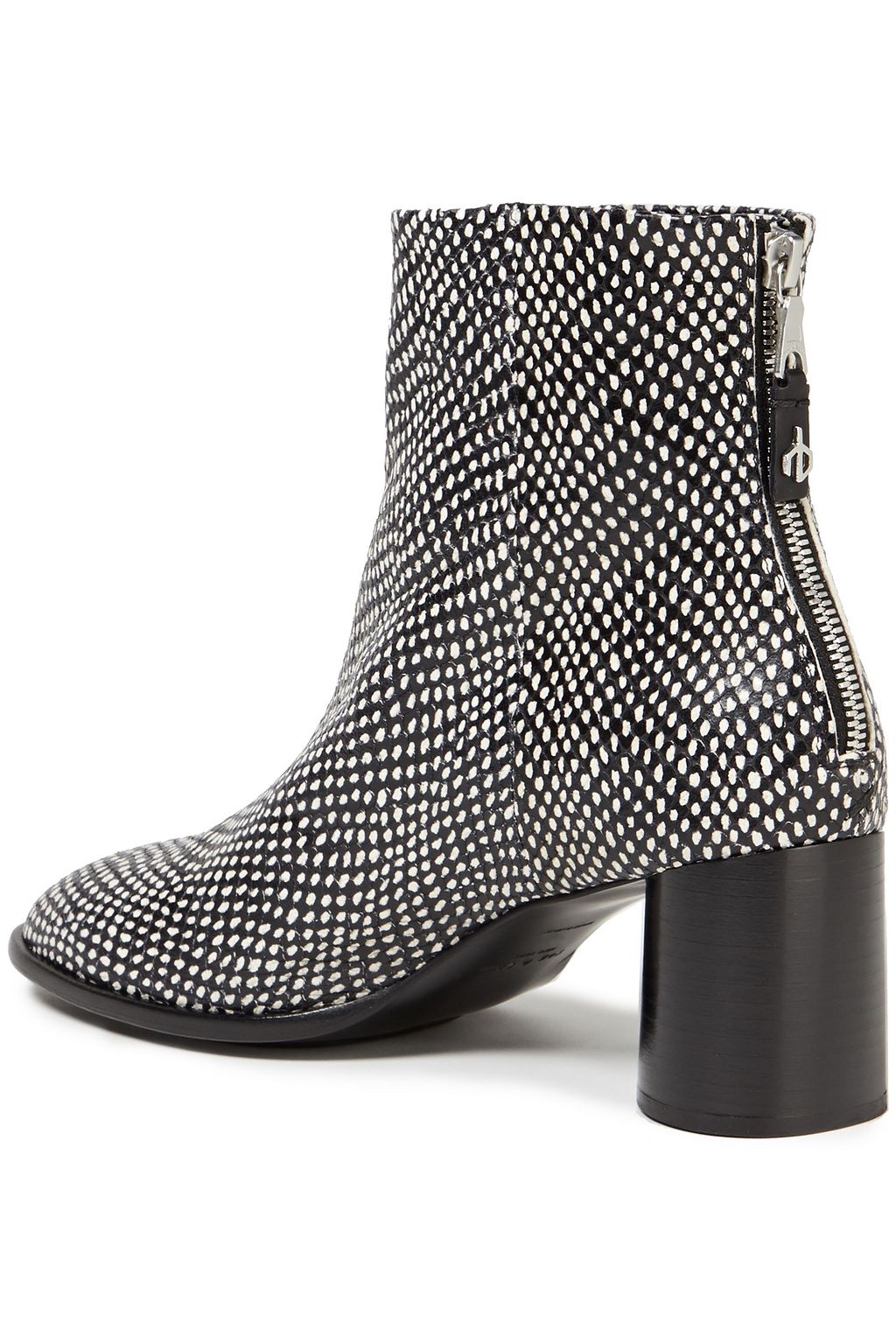 RAG & BONE Snake-effect leather ankle boots