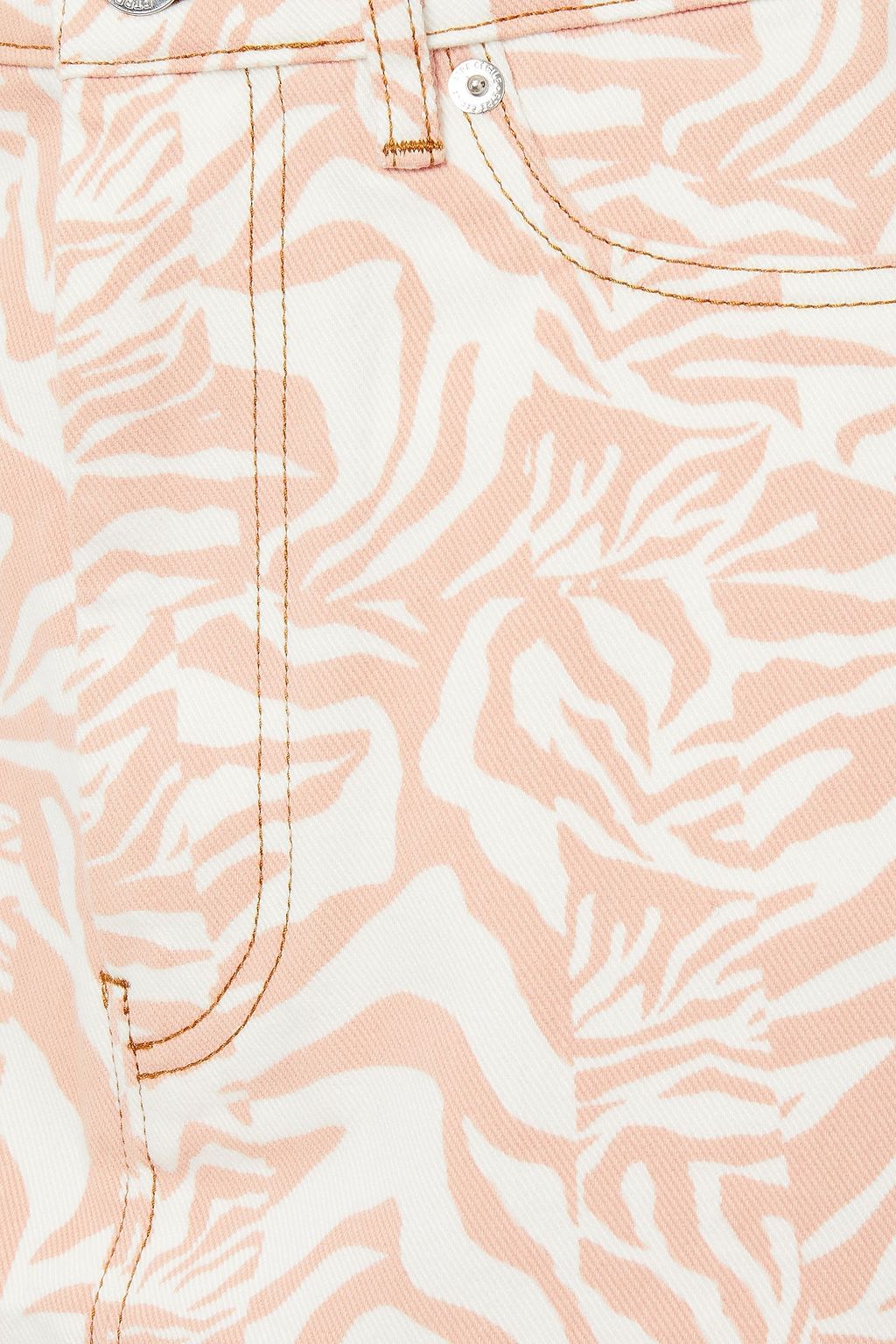 ÊTRE CÉCILE Zebra-print denim skirt