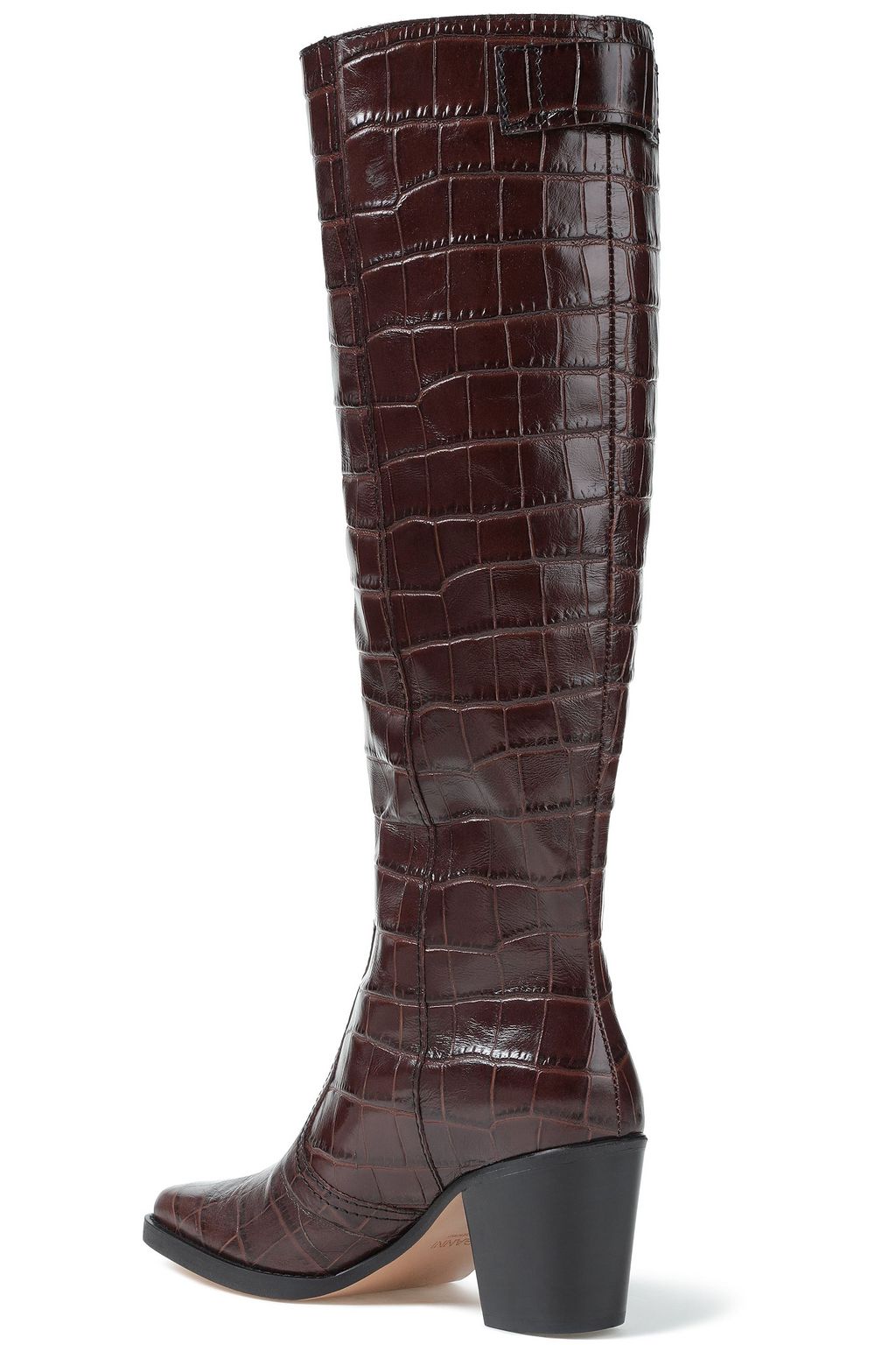 GANNI Croc-effect leather boots