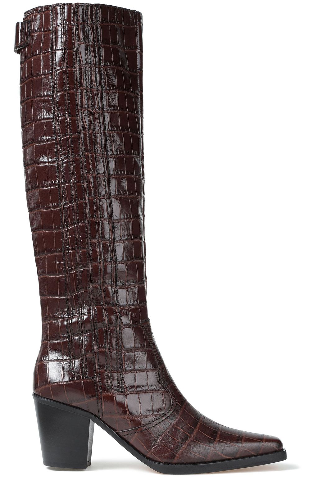 Ganni croc on sale effect boots