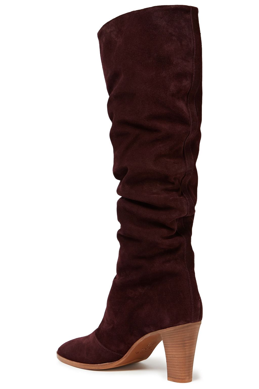 VINCE. Gathered suede knee boots
