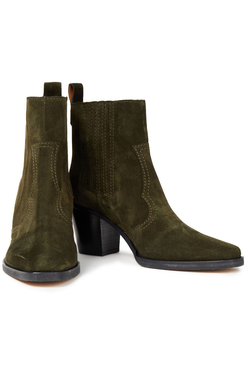 GANNI Suede ankle boots