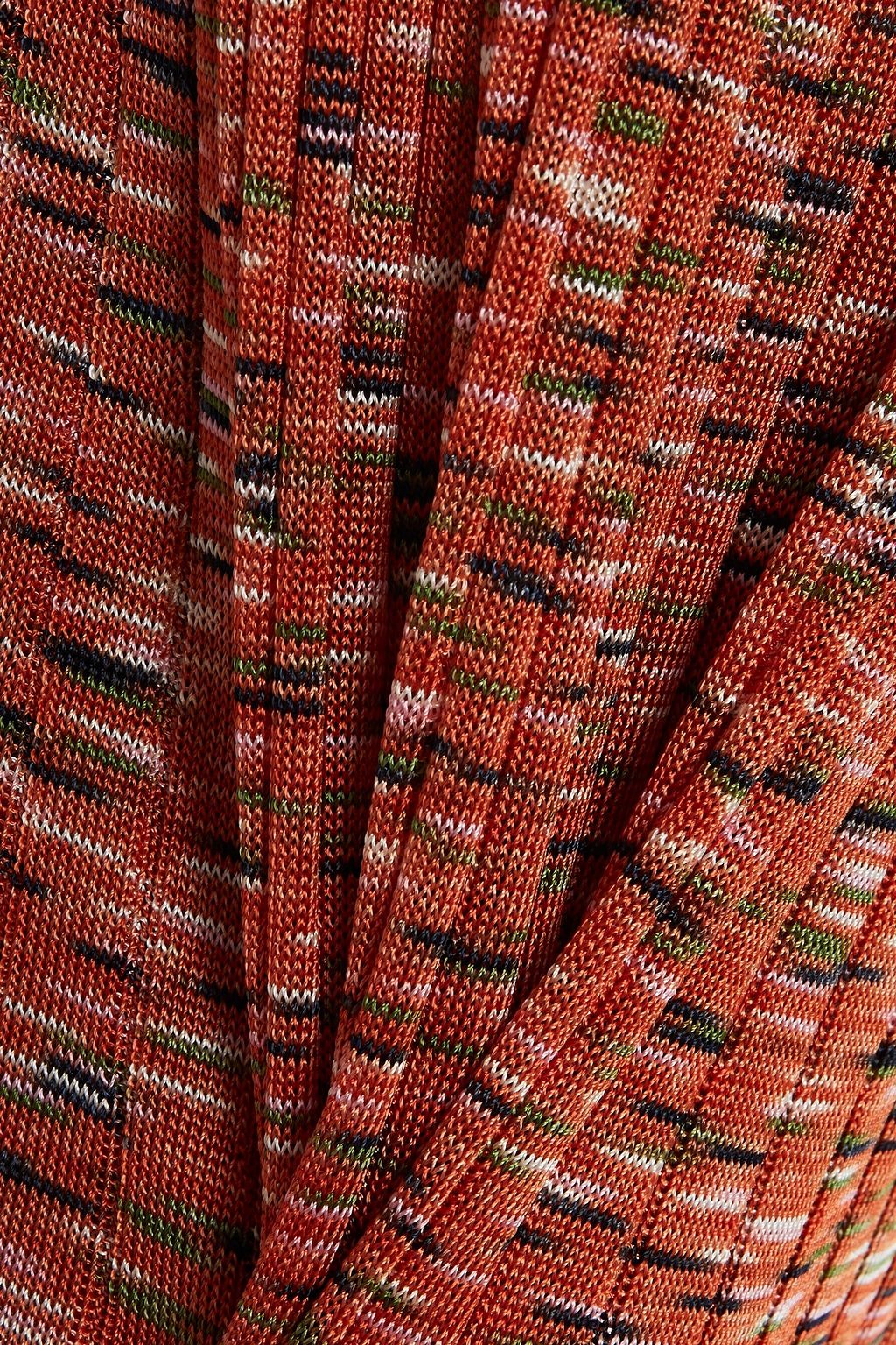 M MISSONI Color-block marled ribbed-knit maxi dress
