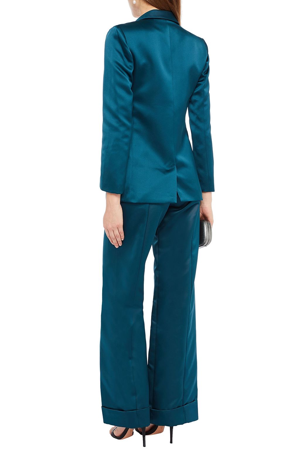 LES HÉROÏNES BY VANESSA COCCHIARO Gladys double-breasted satin blazer