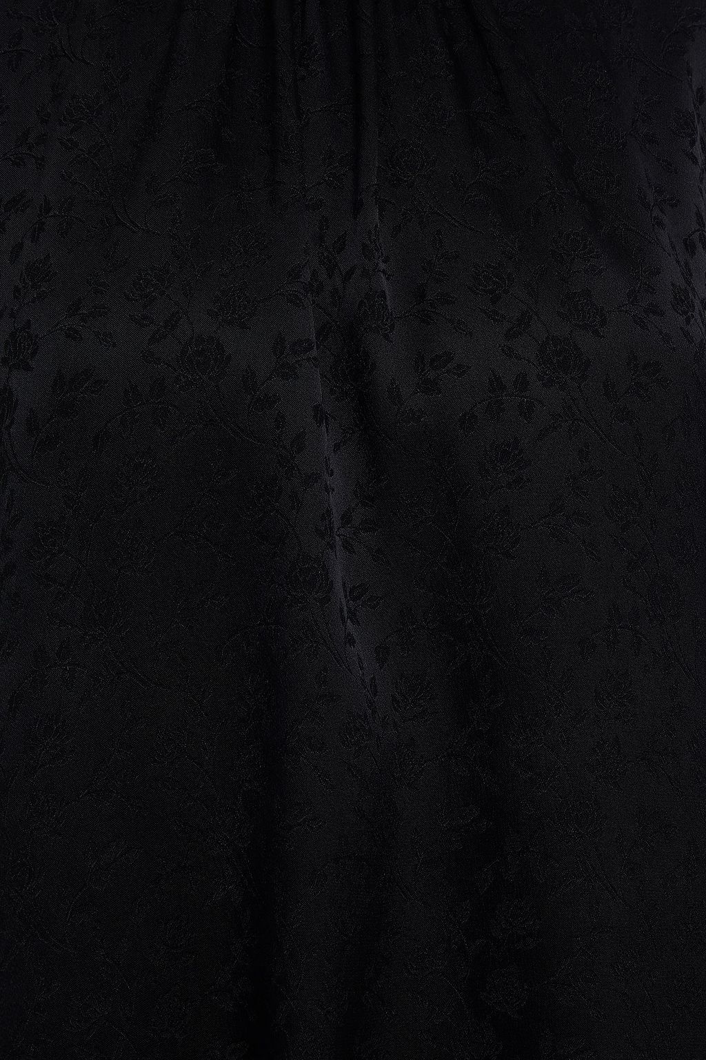 VIVETTA Ruffle-trimmed gathered satin-jacquard blouse