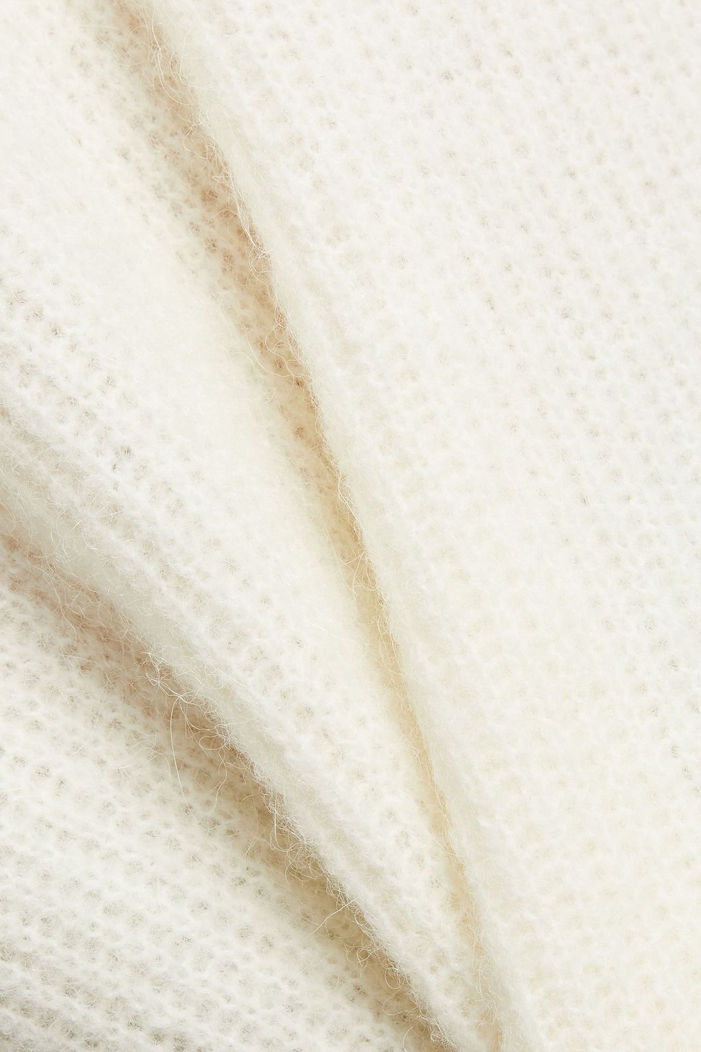 GANNI Brushed ribbed-knit sweater