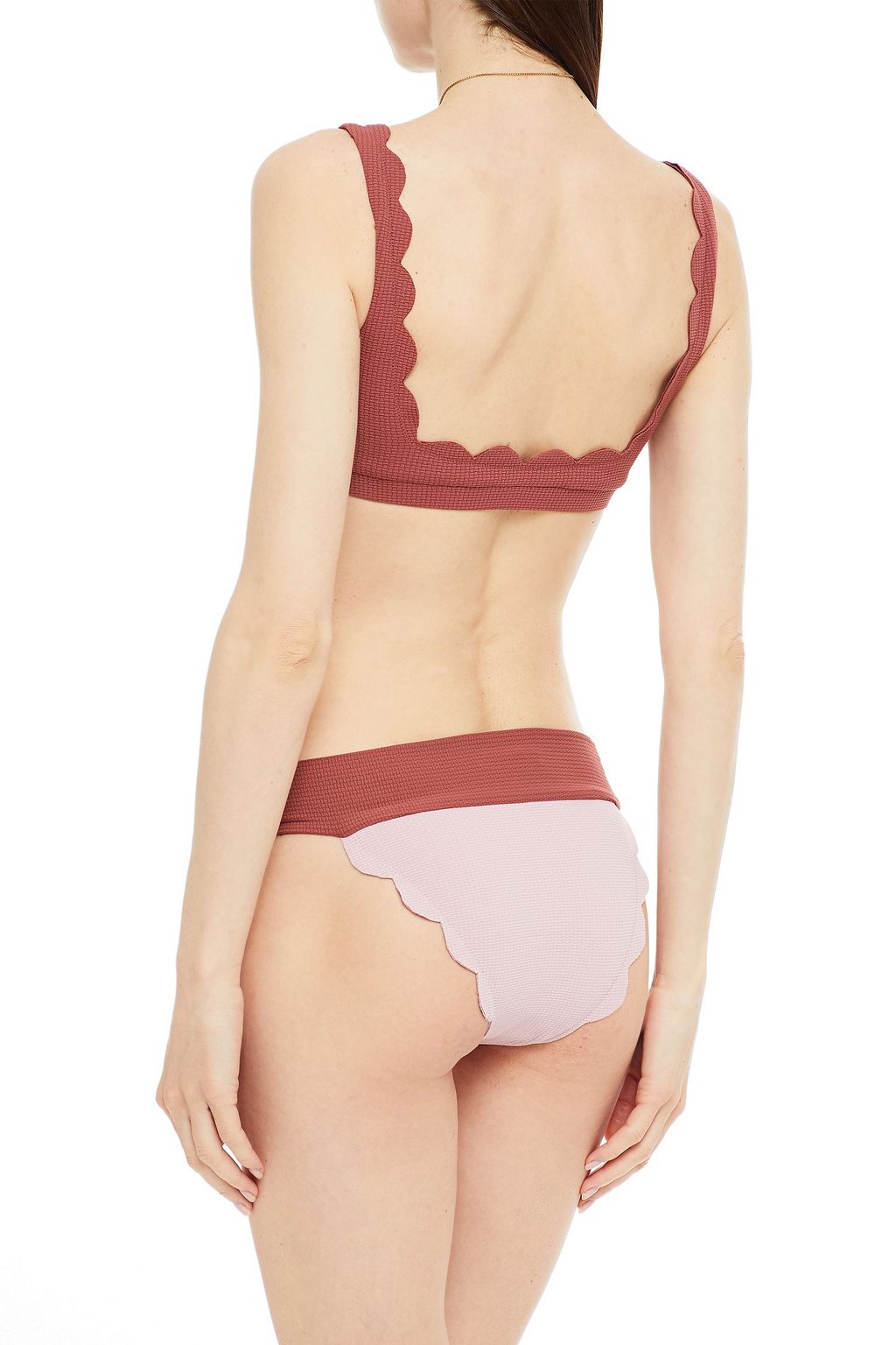 MARYSIA Santa Clarita stretch-crepe mid-rise bikini briefs