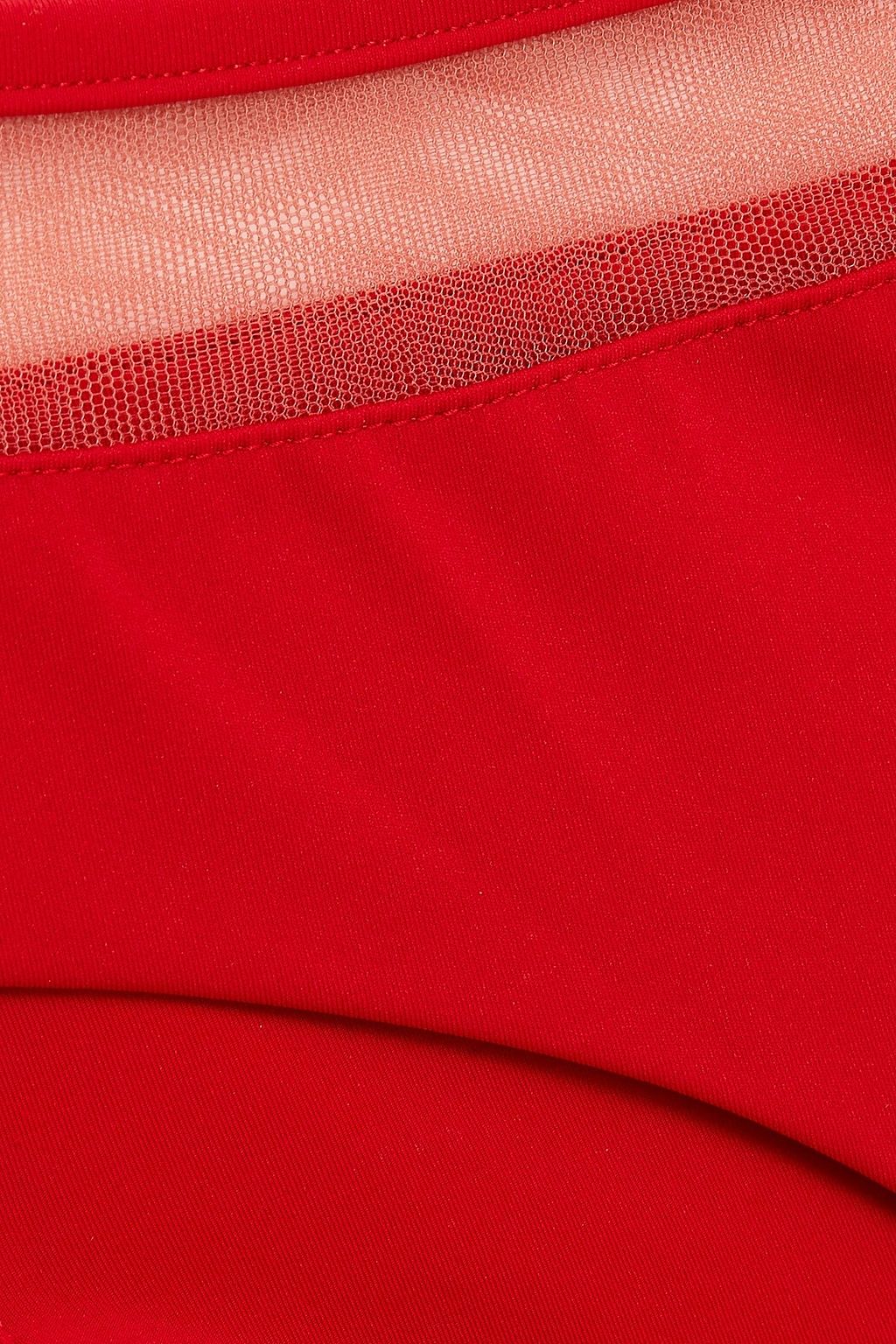 I.D. SARRIERI Mesh-trimmed mid-rise bikini briefs