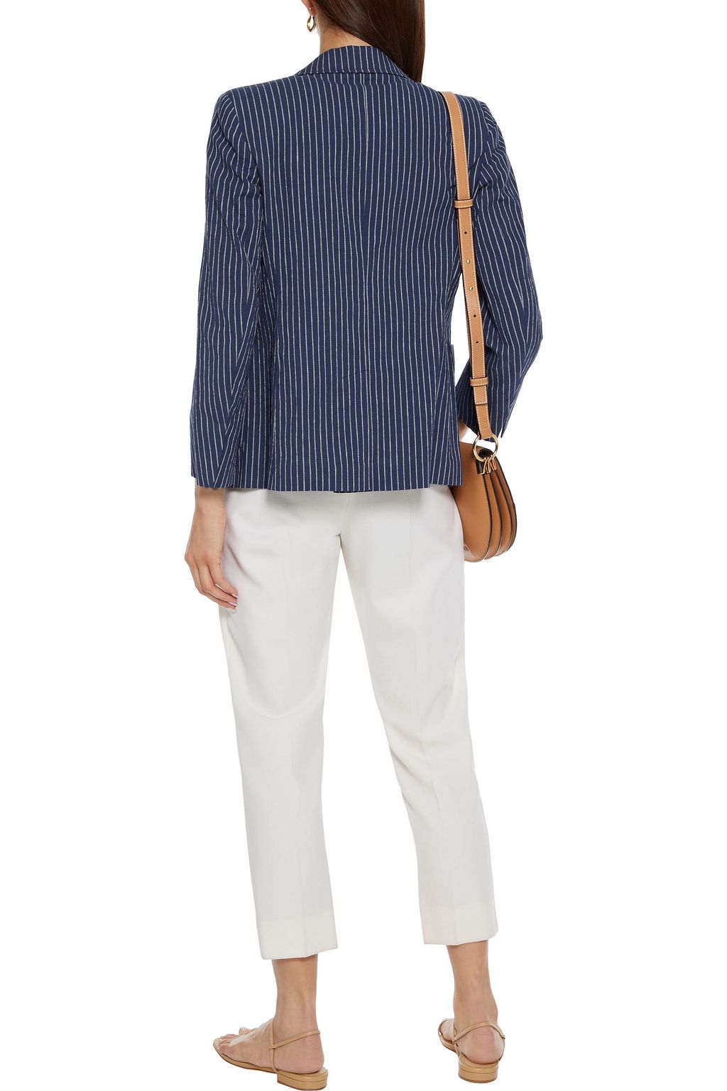 WEEKEND MAX MARA Giubilo striped cotton-blend seersucker blazer