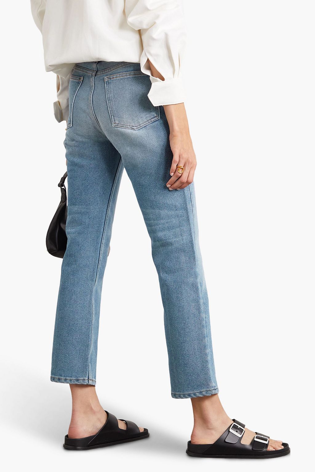 B SIDES Field mid-rise kick-flare jeans