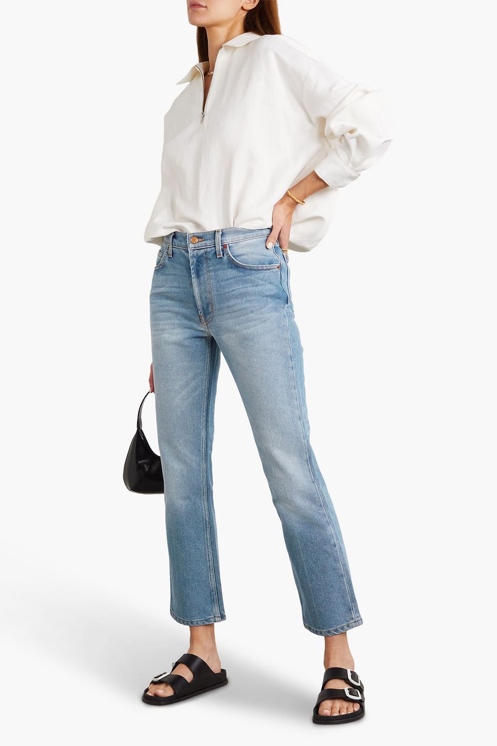 B SIDES Field mid-rise kick-flare jeans