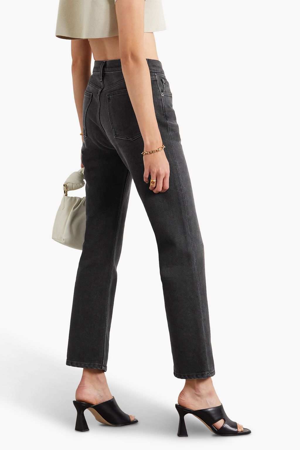 B SIDES Field mid-rise kick-flare jeans