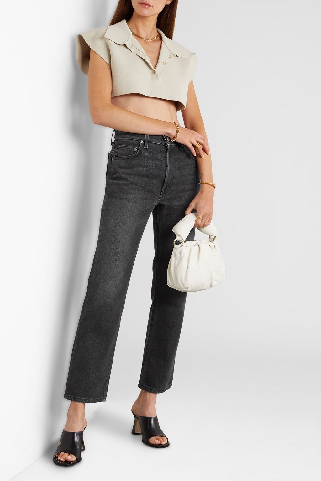 B SIDES Field mid-rise kick-flare jeans