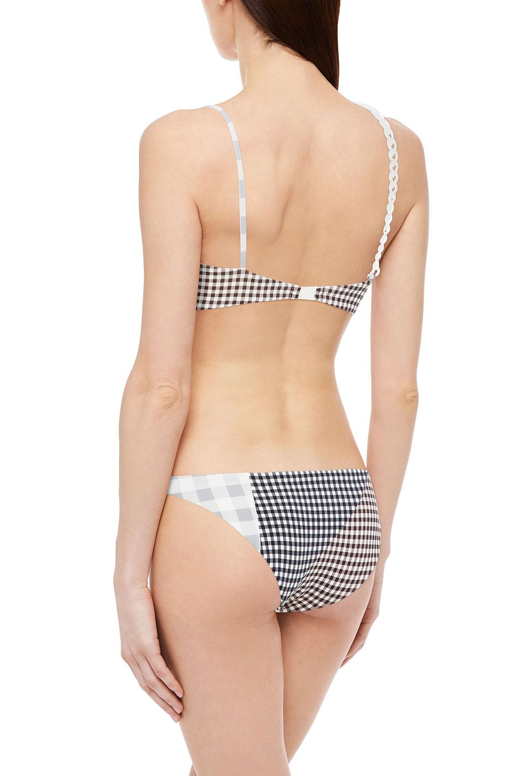 MARYSIA Suffolk gingham triangle bikini top