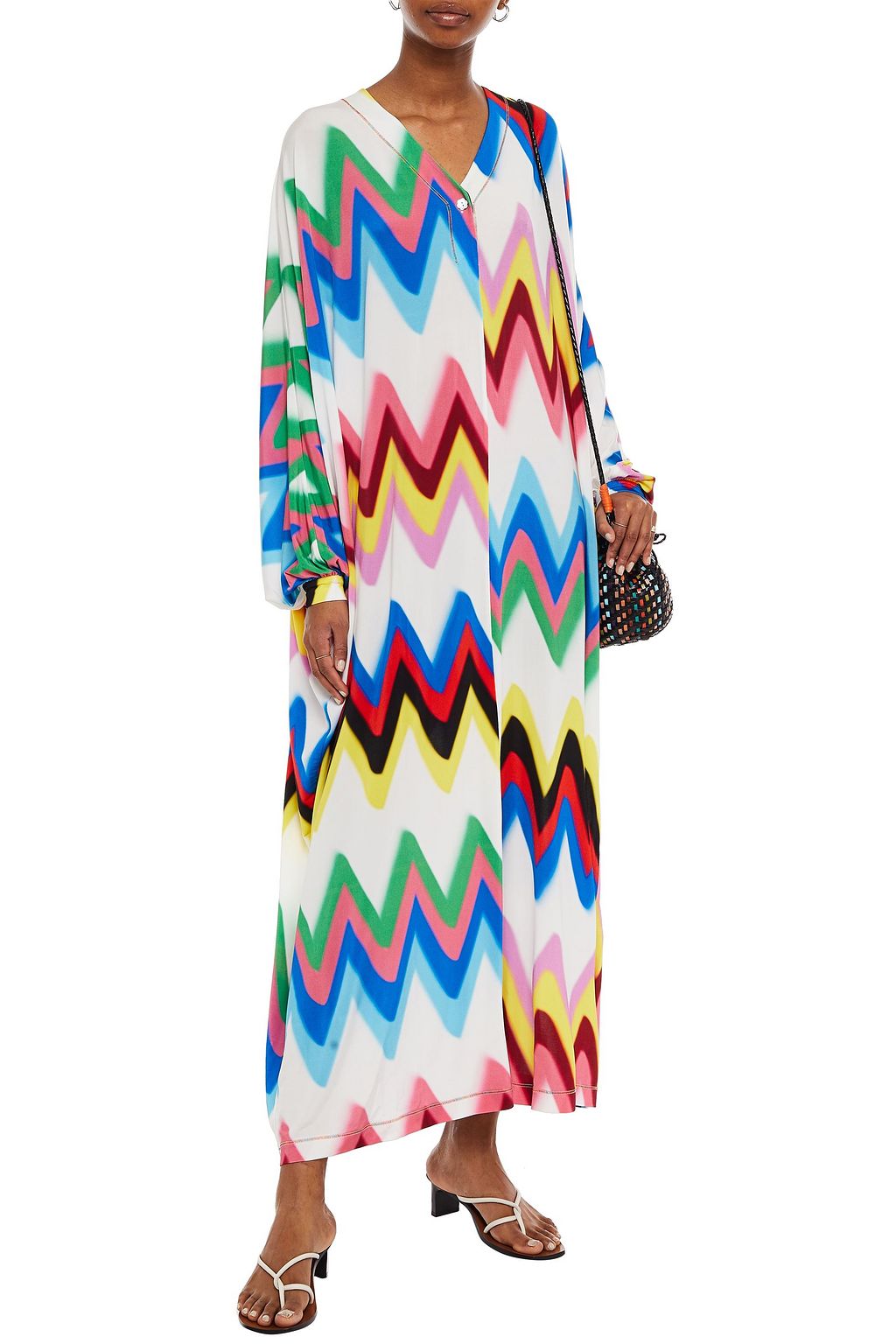 M MISSONI Oversized printed stretch-jersey kaftan