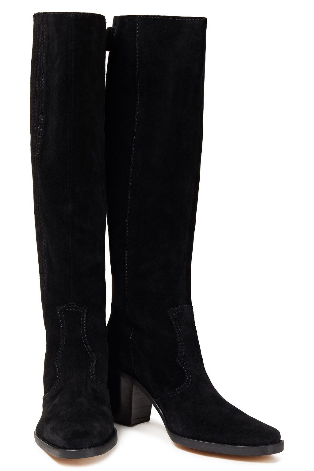 GANNI Suede knee boots