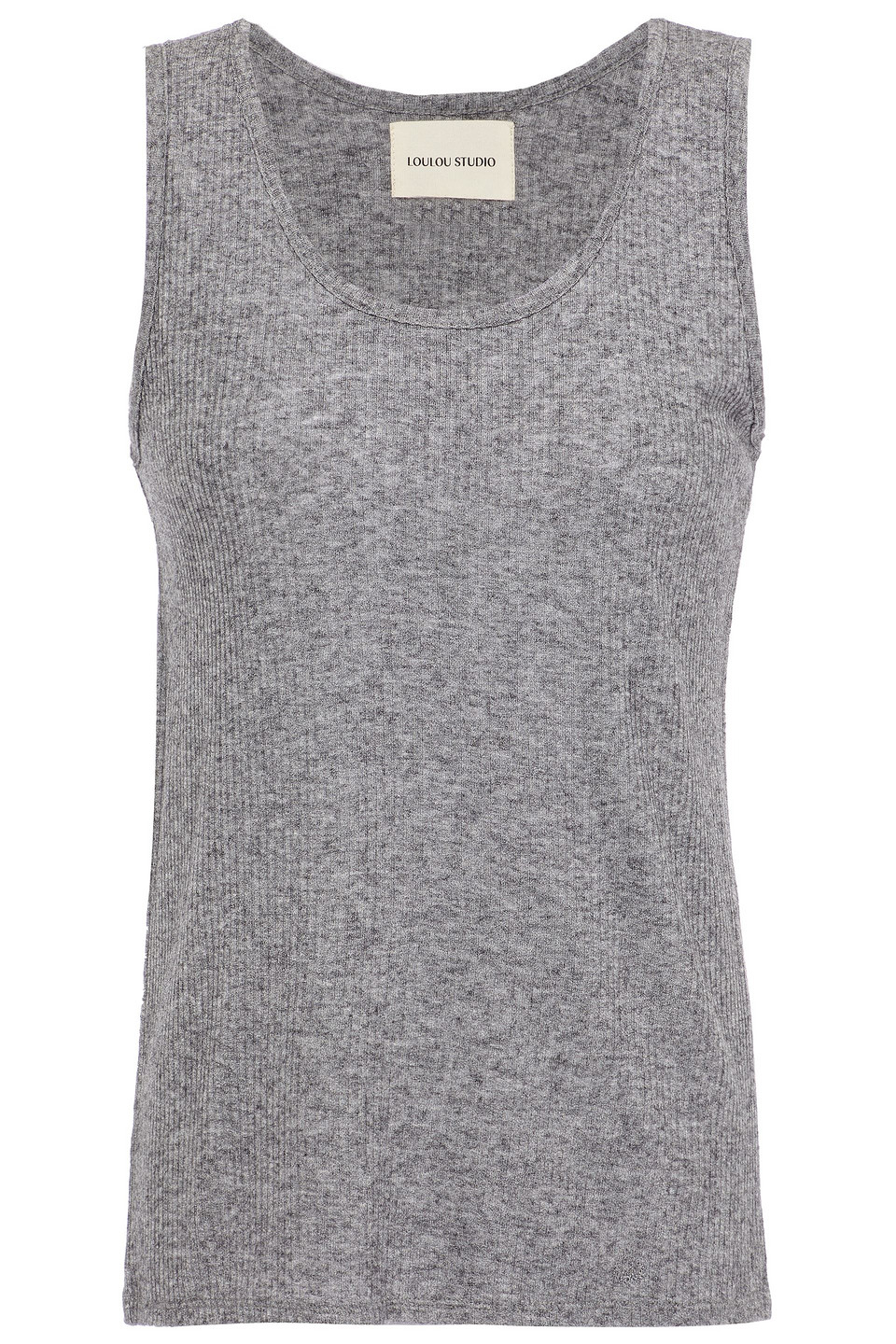 Loulou Studio - Alicudi mélange ribbed jersey tank - Gray - M