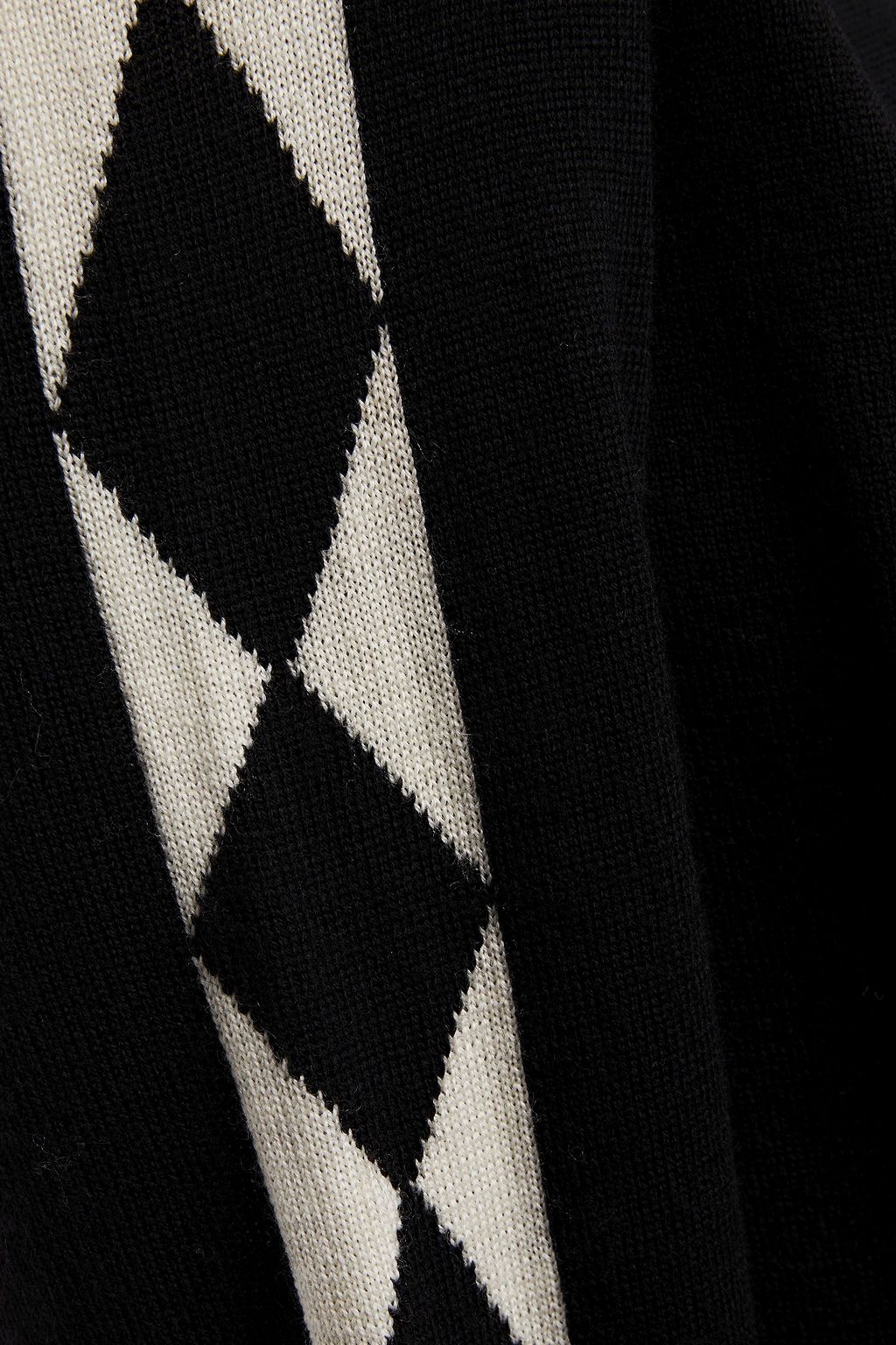 BELLA FREUD Harlequin intarsia wool cardigan