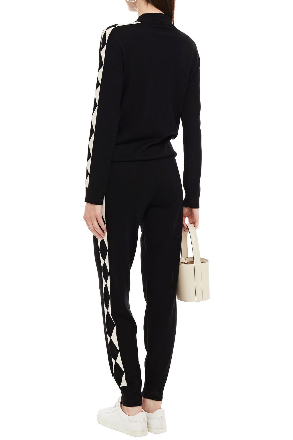 BELLA FREUD Harlequin intarsia wool cardigan