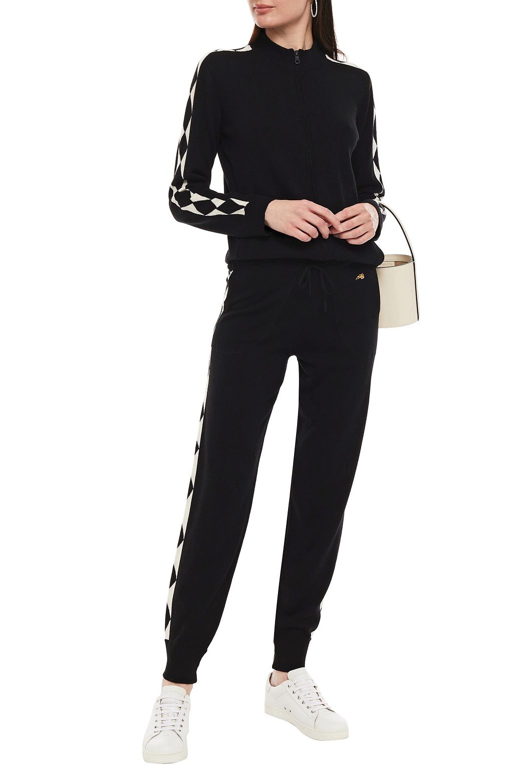 BELLA FREUD Harlequin intarsia wool cardigan