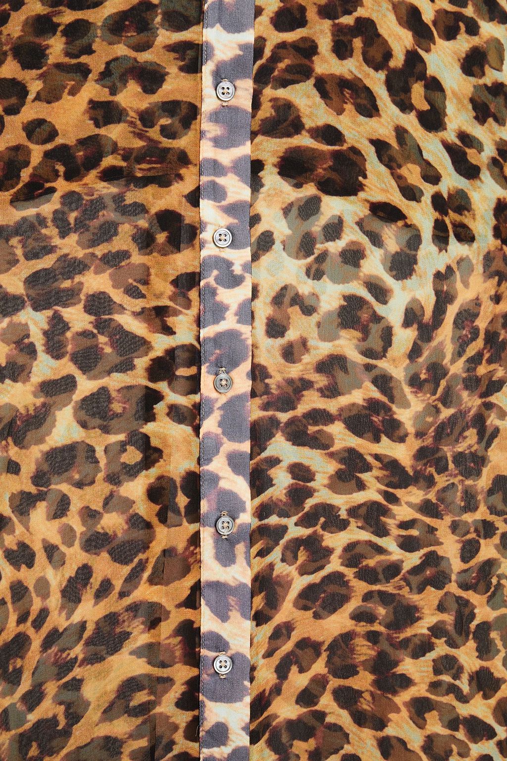 WE ARE LEONE Leopard-print silk-georgette shirt