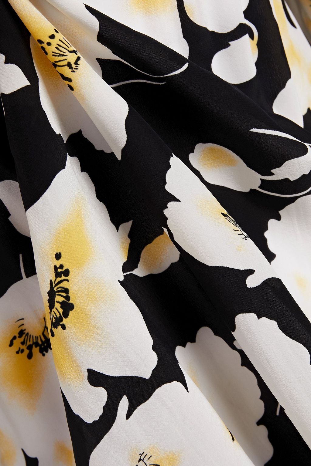 BA&SH Fire gathered floral-print crepe de chine mini dress