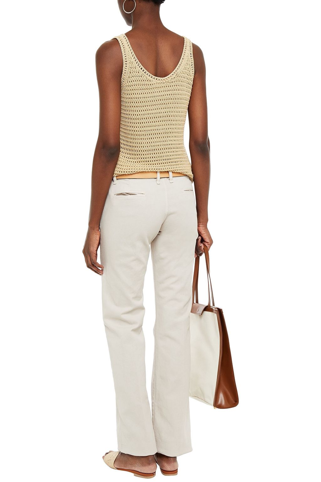 BA&SH Ross cotton-blend twill bootcut pants