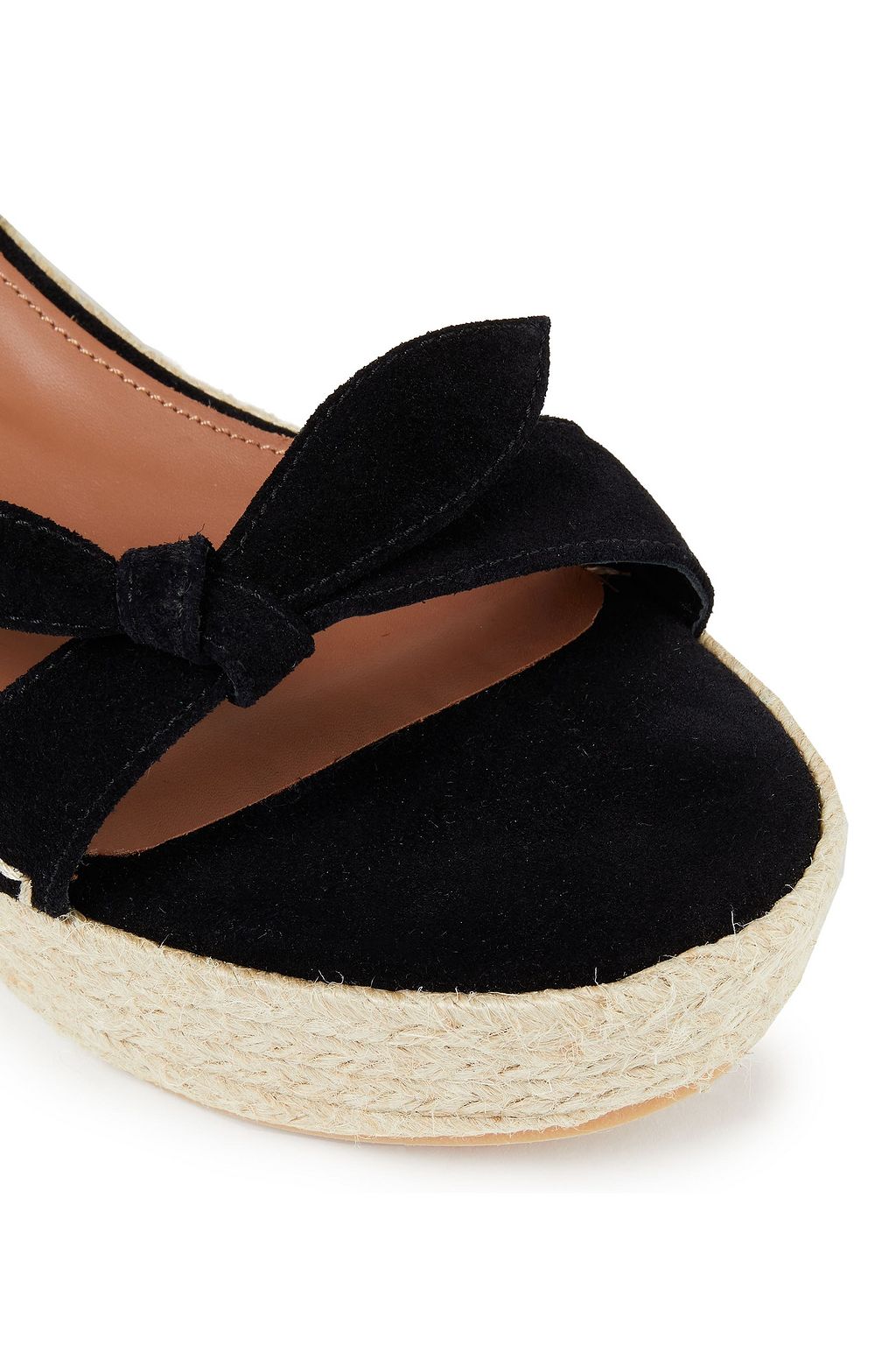 BA&SH Candella knotted suede espadrille wedge sandals