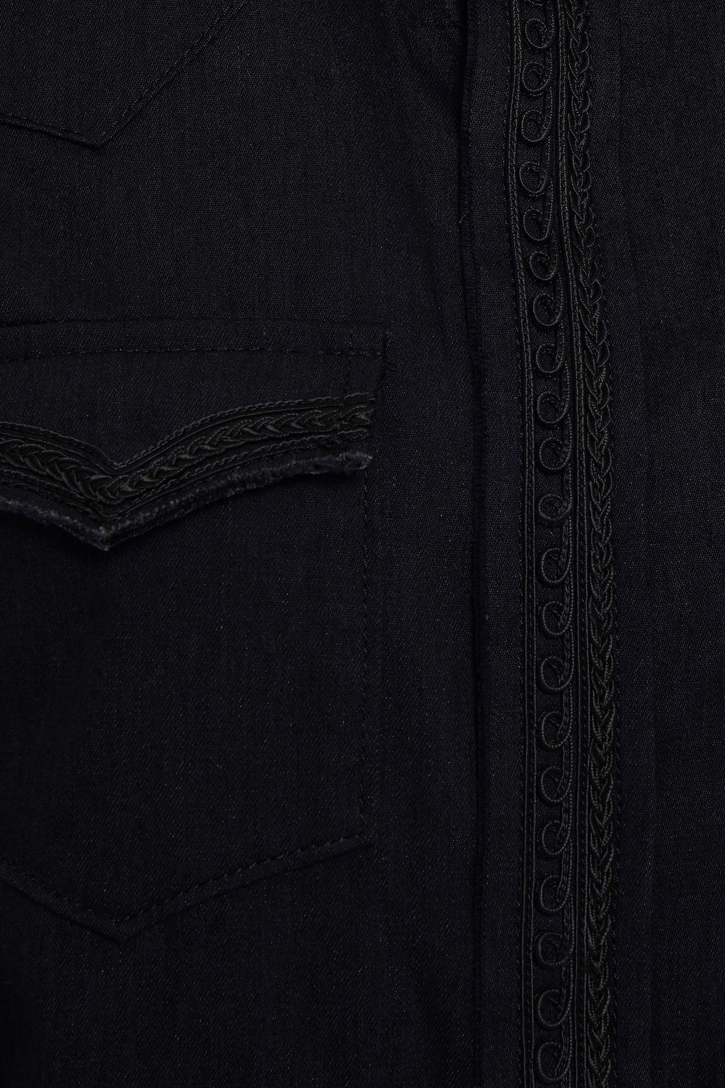 SAINT LAURENT Embroidered denim shirt