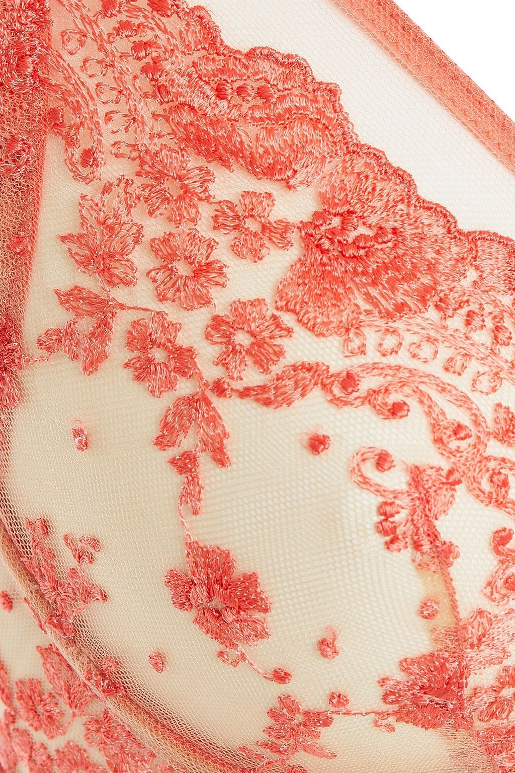 I.D. SARRIERI Embroidered stretch-tulle triangle bra